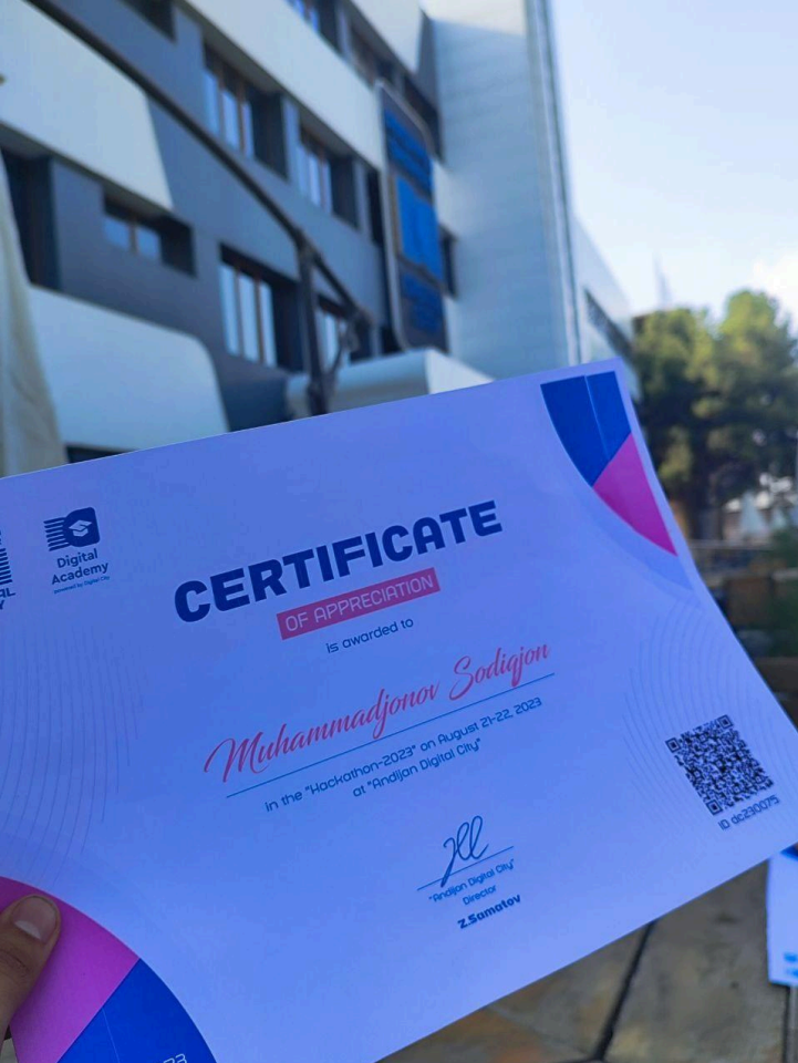 Hackathon Certificate